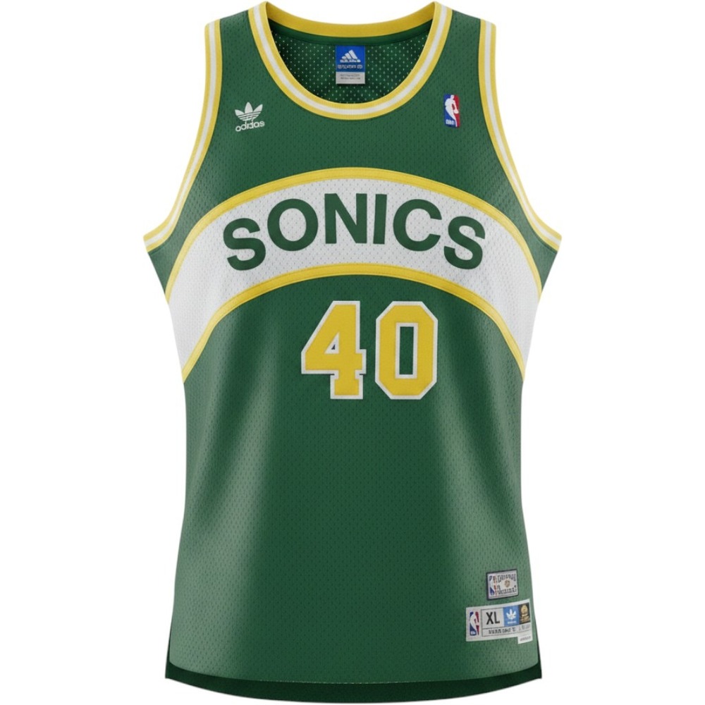 Adidas Shawn Kemp 40 Seattle SuperSonics Hardwood Classics Jersey XL +2 NWT